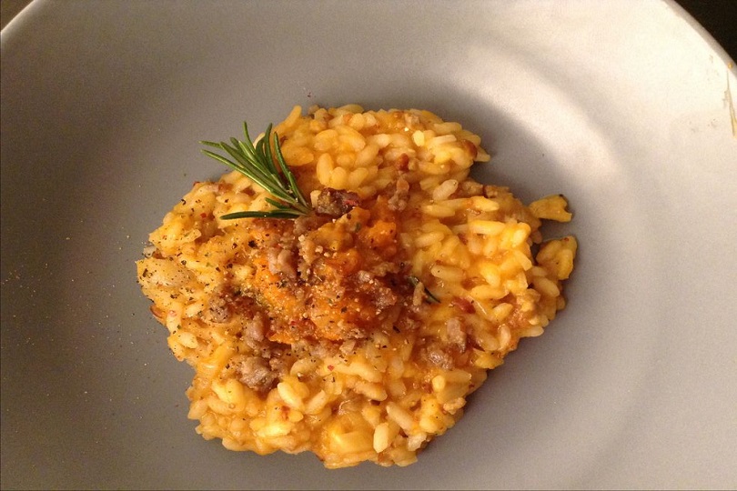 risotto zucca salsiccia